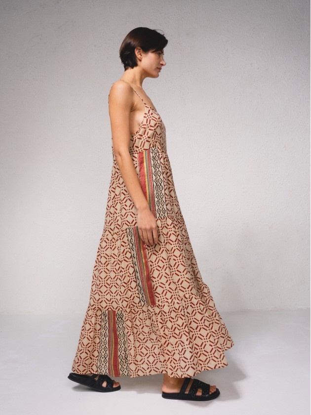 Robe fluide avec imprim