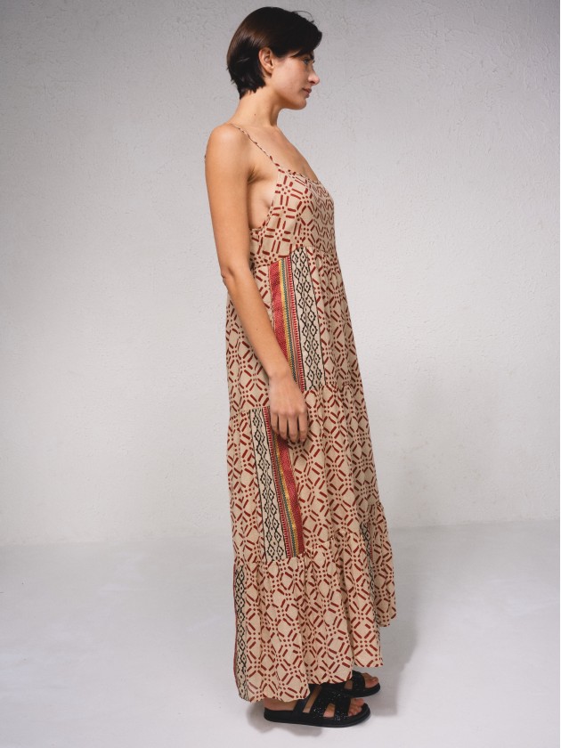 Robe fluide avec imprim