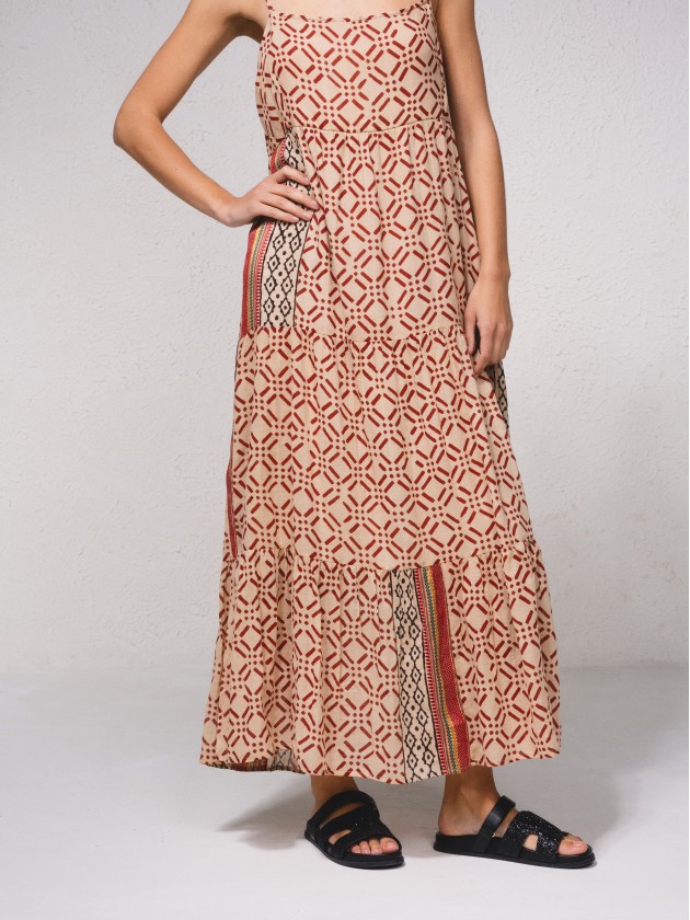 Robe fluide avec imprim