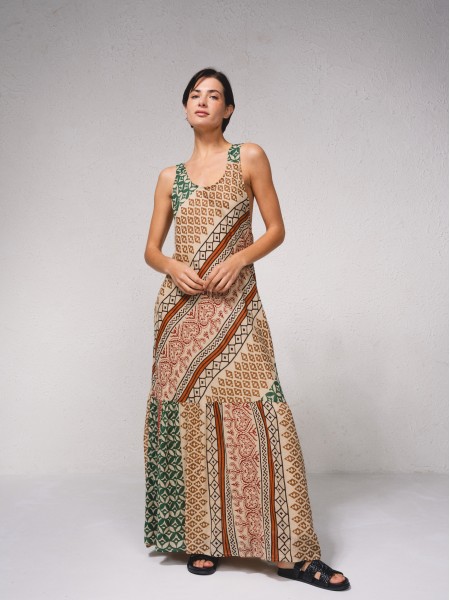 Robe fluide avec imprim