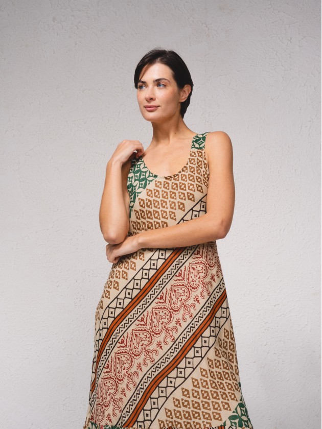 Robe fluide avec imprim