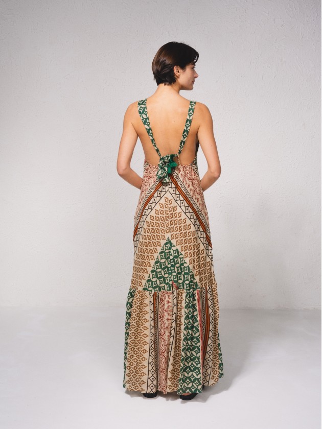 Robe fluide avec imprim
