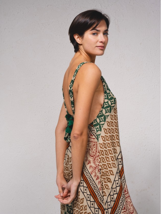 Robe fluide avec imprim
