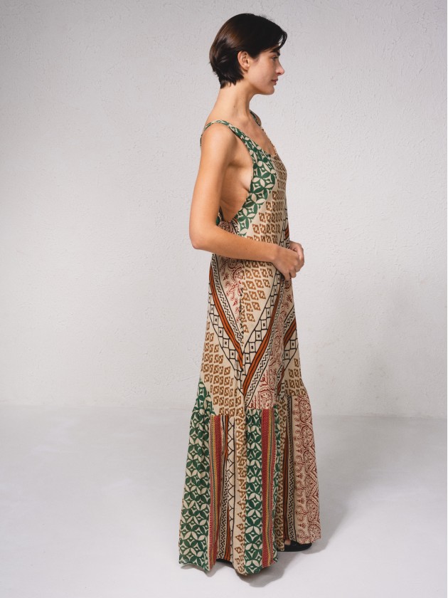 Robe fluide avec imprim