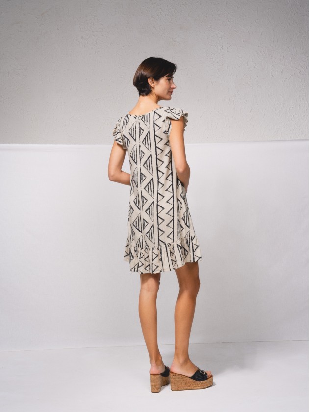 Vestido curto estampado