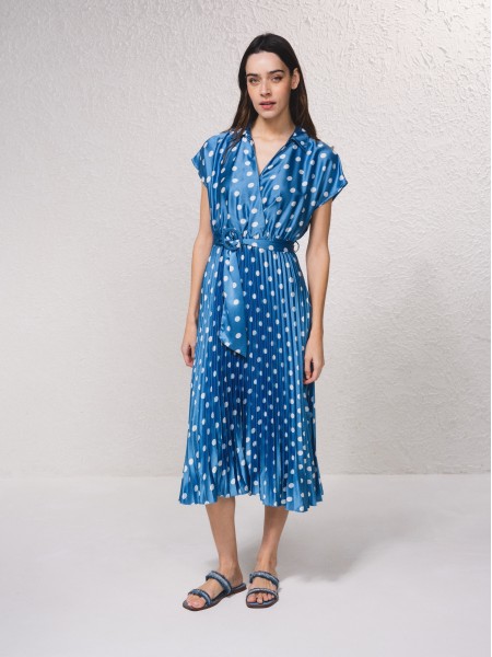Robe midi avec pli