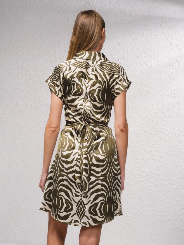 Vestido curto estampado