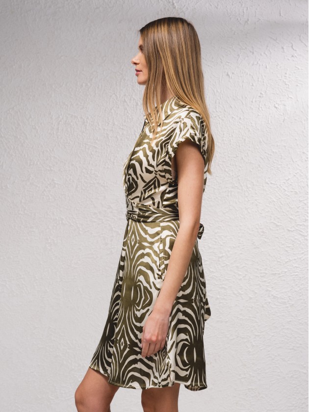 Vestido curto estampado
