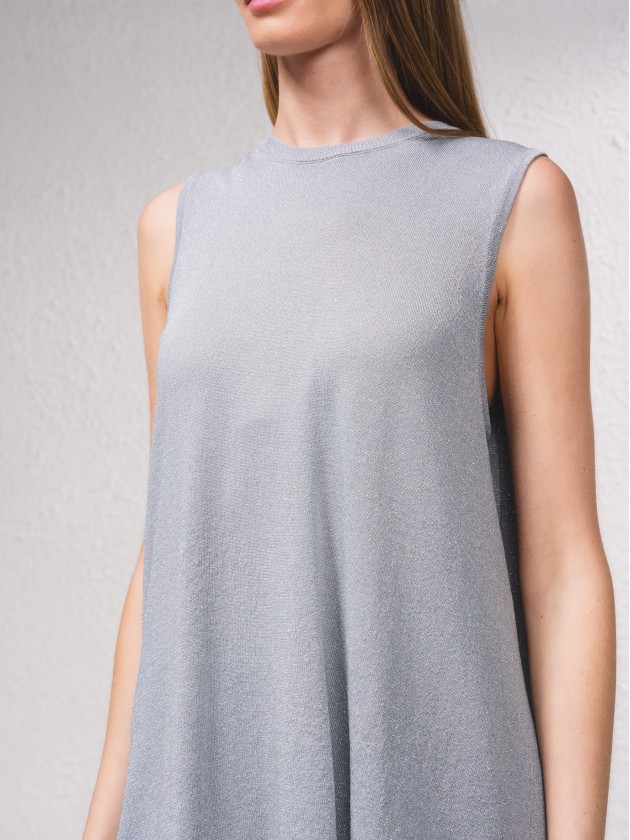 Camisola metalizada fluida