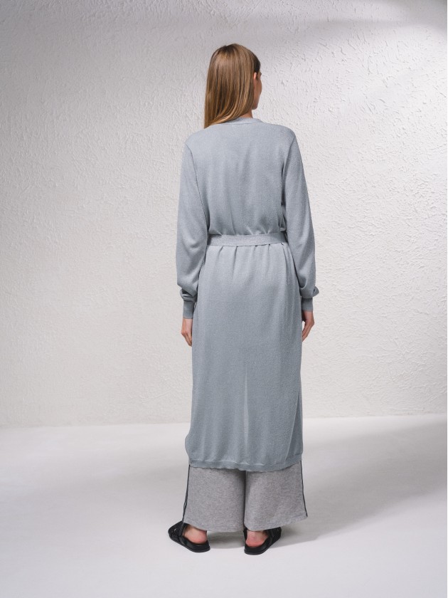 Manteau ceintur mtallis