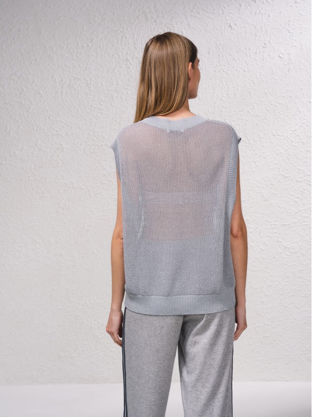 Camisola em malha aberta