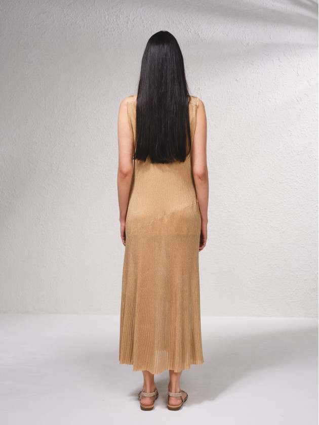 Robe  bretelles en maille ctele