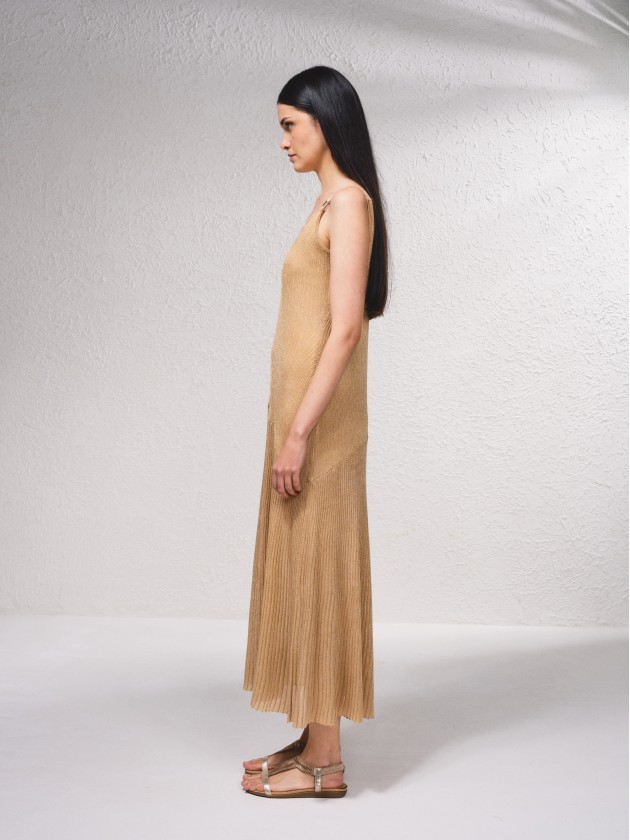 Robe  bretelles en maille ctele