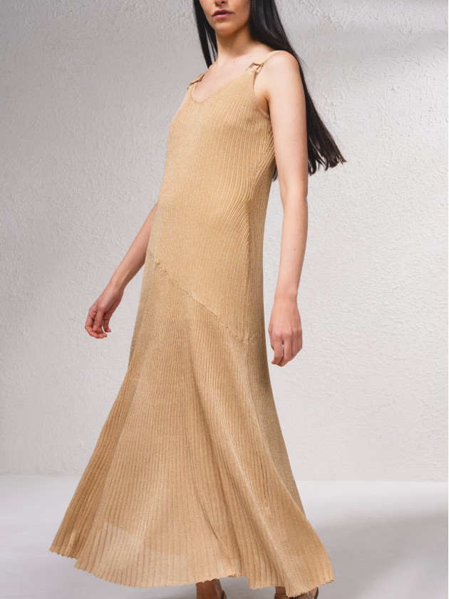 Robe  bretelles en maille ctele