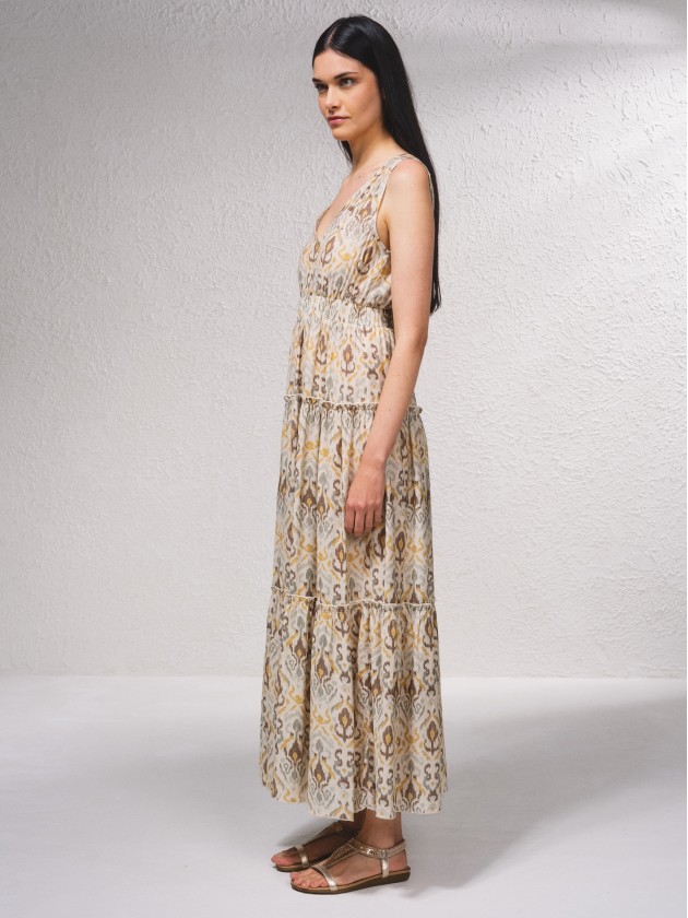 Vestido fluido com estampado