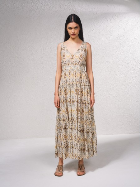Vestido fluido com estampado