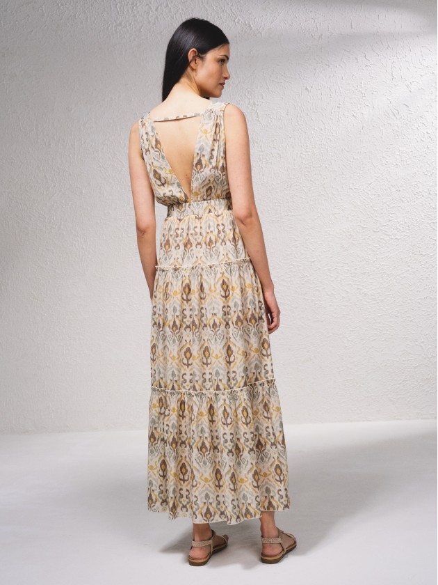 Vestido fluido com estampado