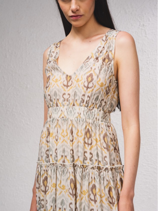 Vestido fluido com estampado