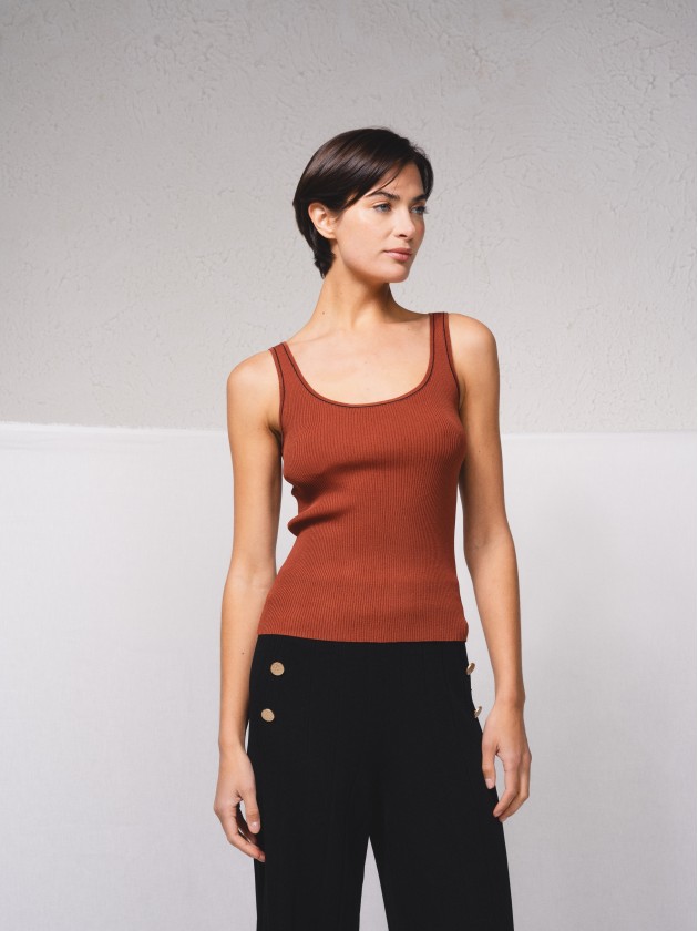 Ribbed knit top