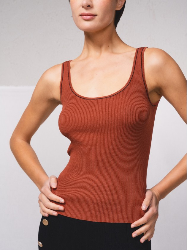Ribbed knit top