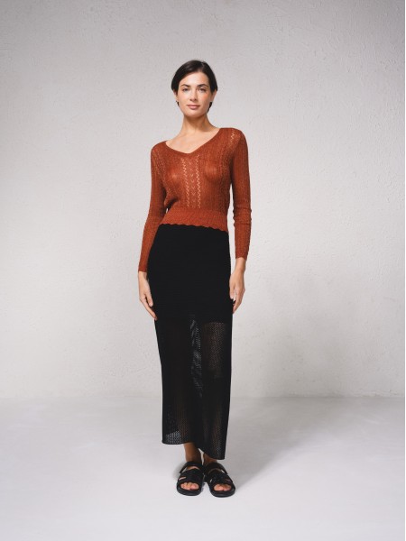 Crochet crop sweater