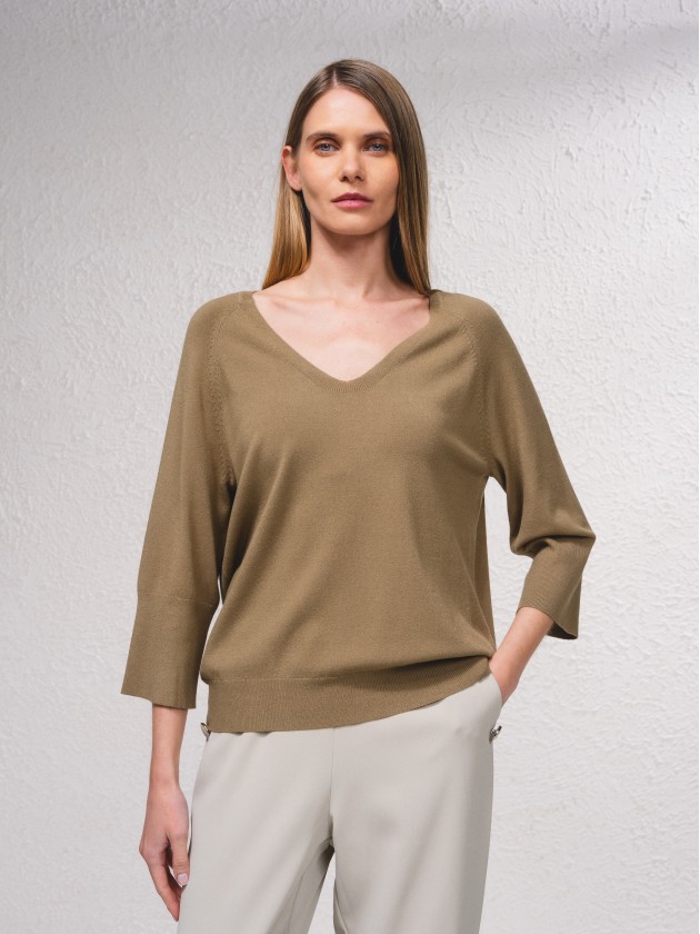Camisola bsica em malha fina