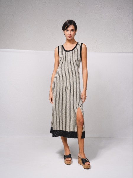 Mesh dress with side opening