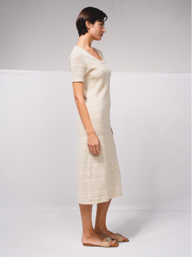 Vestido midi em malha