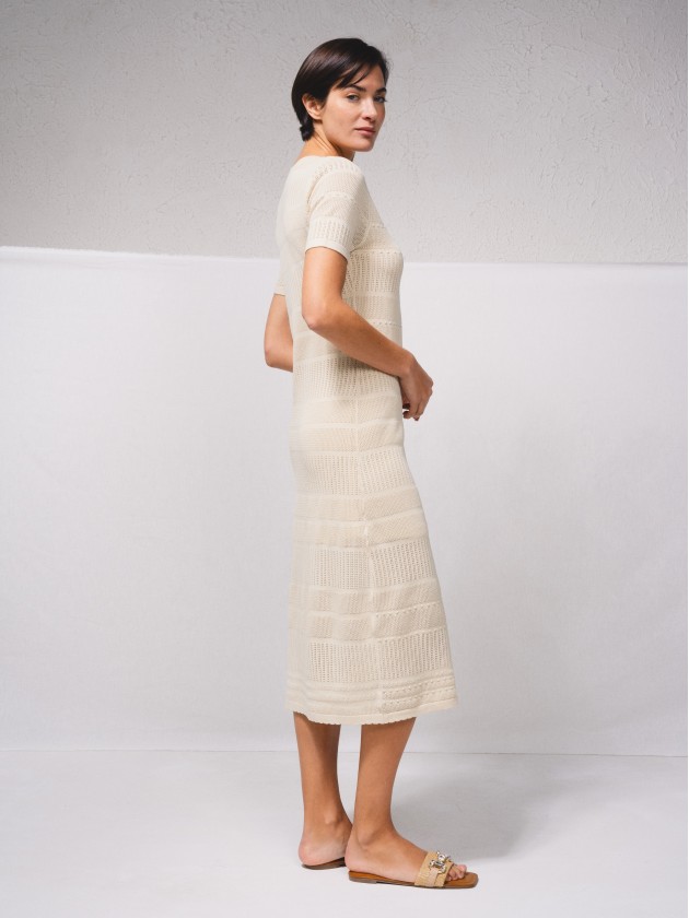 Vestido midi em malha