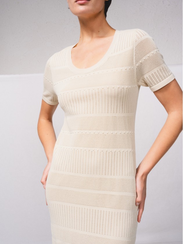 Vestido midi em malha