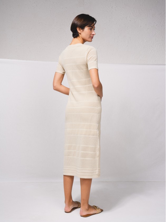 Vestido midi em malha