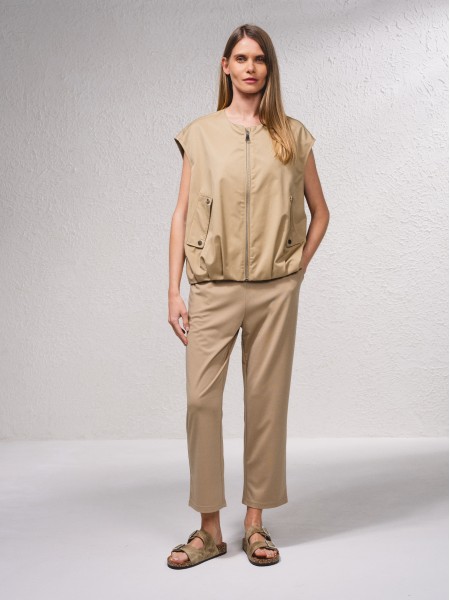 Colete oversize com bolsos  frente