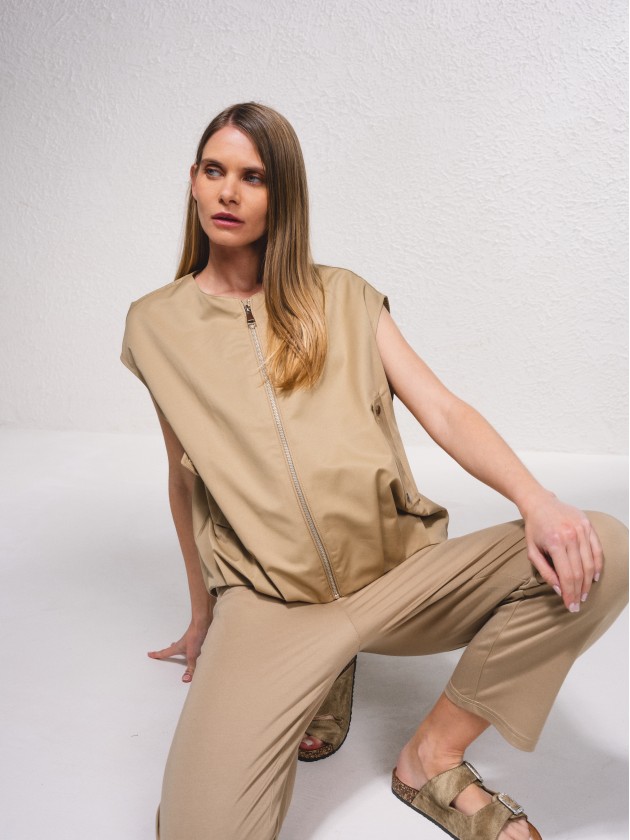 Gilet oversize avec poches avant