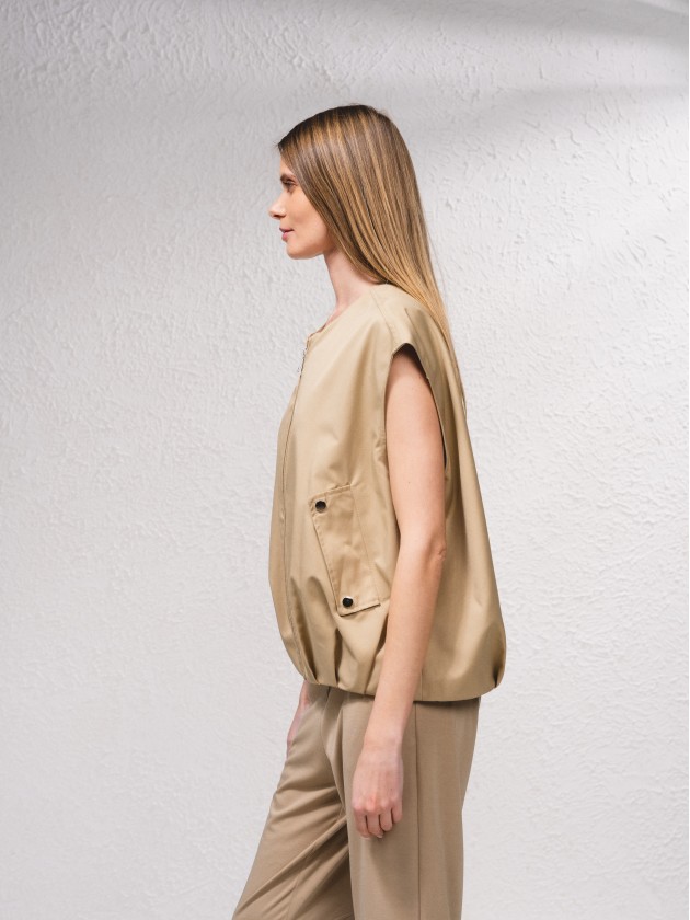 Gilet oversize avec poches avant