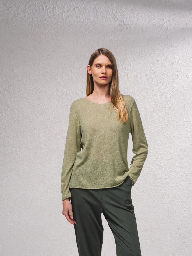 Camisola bsica de malha fina