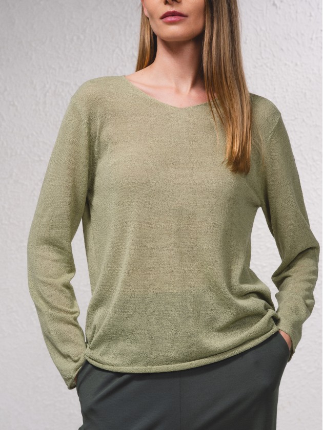 Camisola bsica de malha fina