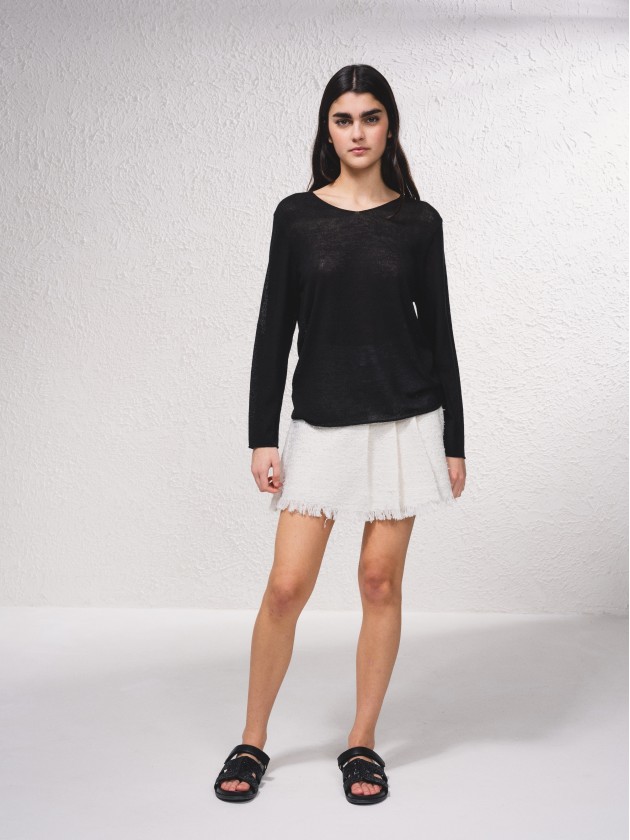 Camisola bsica de malha fina