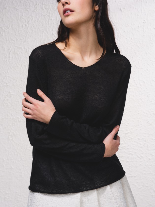 Camisola bsica de malha fina