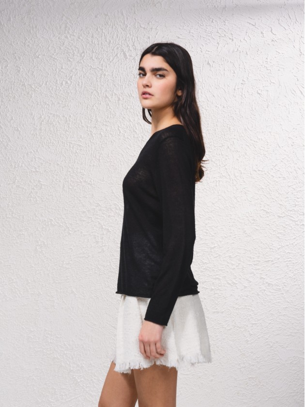 Camisola bsica de malha fina