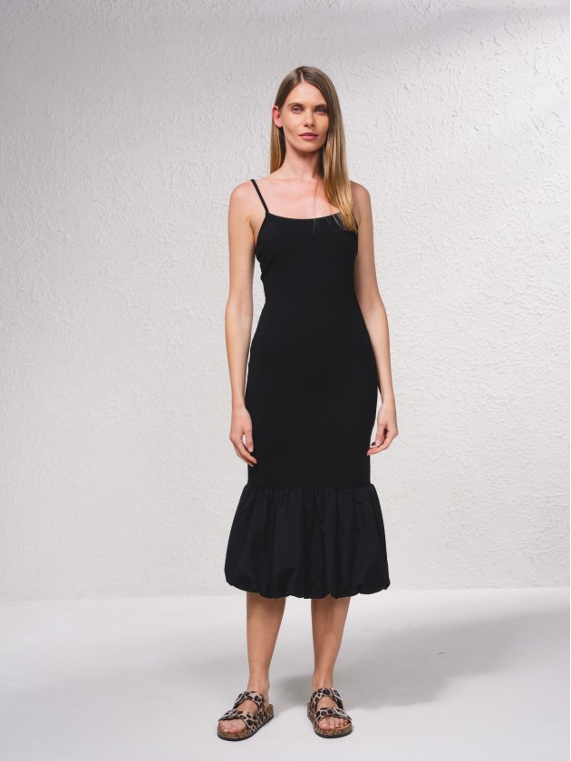 Vestido midi de alas