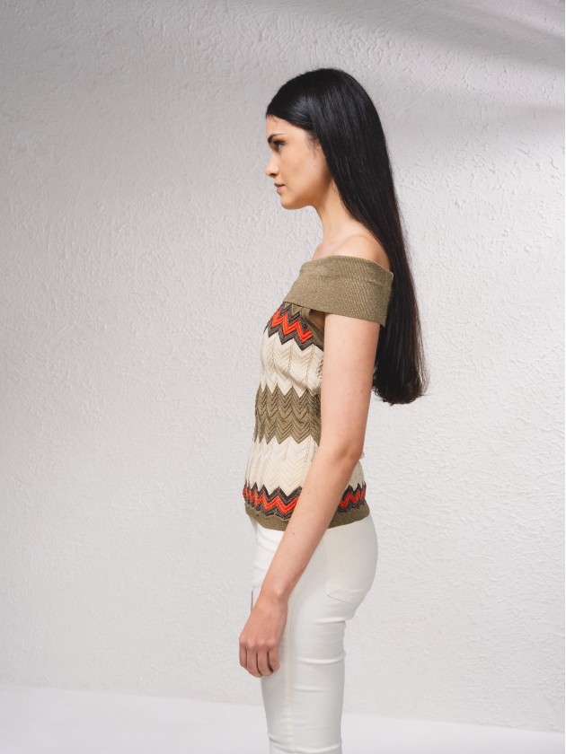 Camisola com mistura de lurex