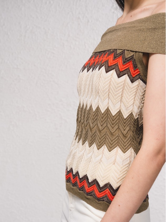 Camisola com mistura de lurex