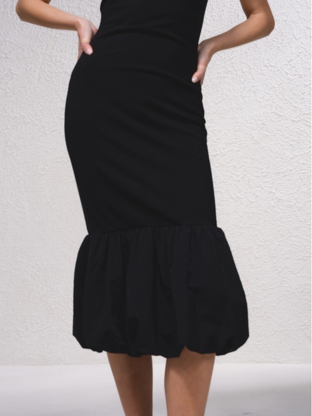 Vestido midi de alas