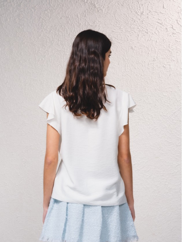 Blusa com decote em v
