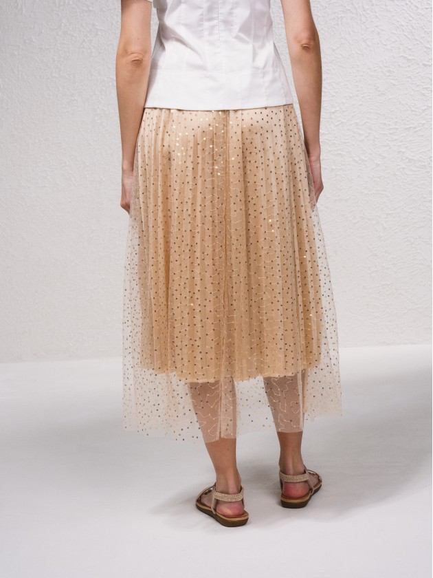 Saia em tule com brilhos