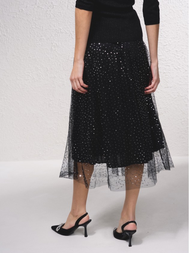 Tulle skirt with sparkles