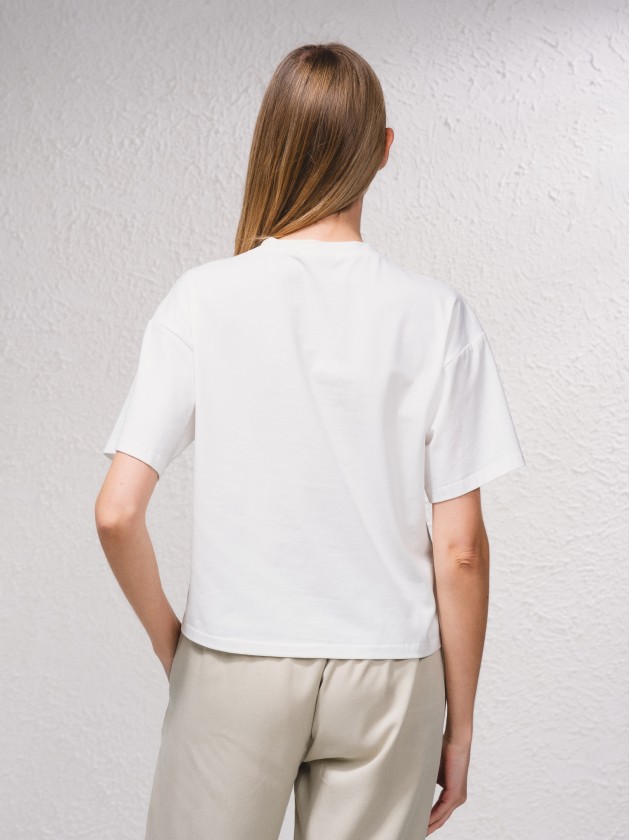 T-shirt avec application brillante