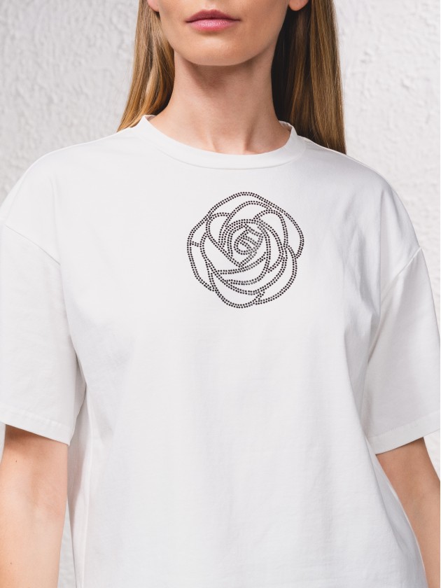 T-shirt avec application brillante