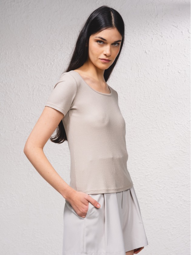 T-shirt basique  encolure ronde