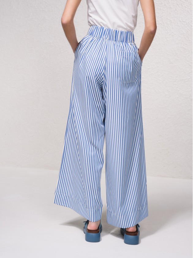 Striped pants with ties